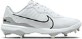 White Gray Size 8 Medium Baseball Cleats N7547