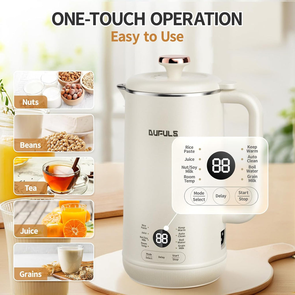 8 in 1 Nut Milk Maker, 40.58oz Soy Milk Maker with 10 Blades N23088