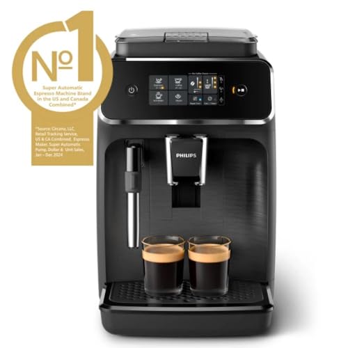 Black Fully Automatic Espresso Machine with Ceramic Grinder R385
