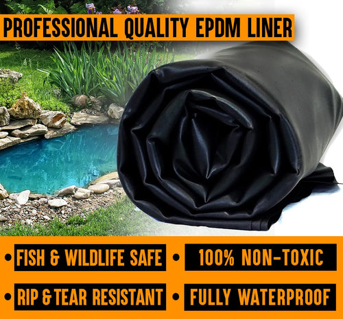 15 ft. x 30 ft. 60 Mil EPDM Rubber Pond Liner and Underlayment Combo U58195