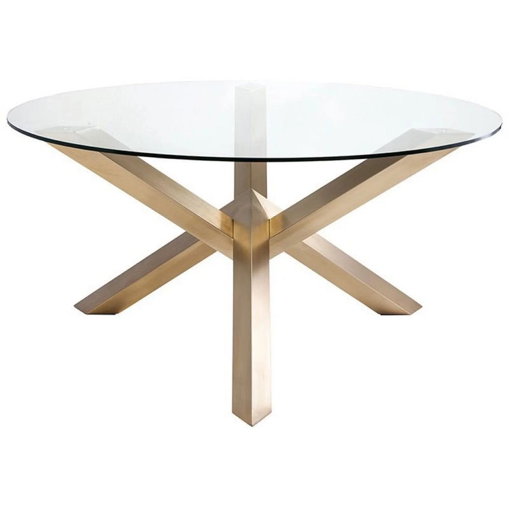 72" Round Glass Top Dining Table V655393