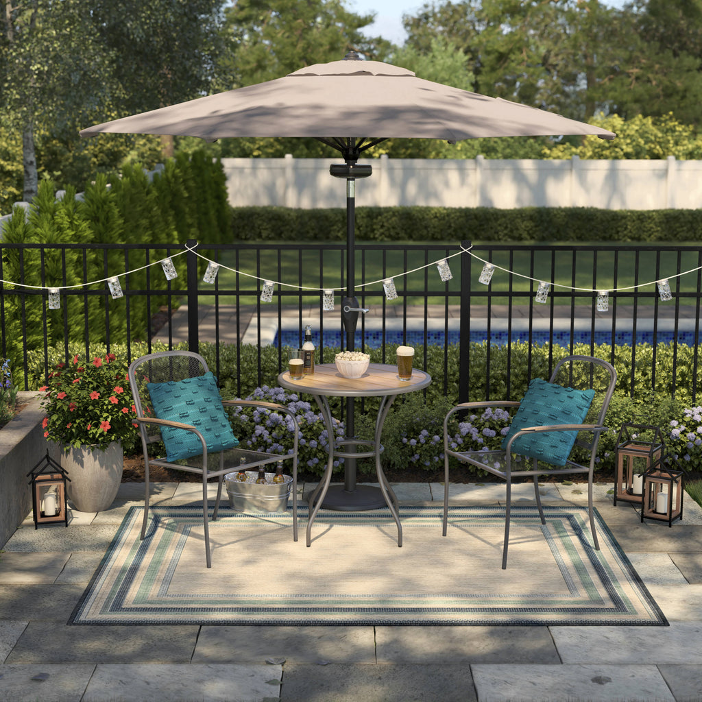 3PC Gray Frame Bistro Patio Set B740