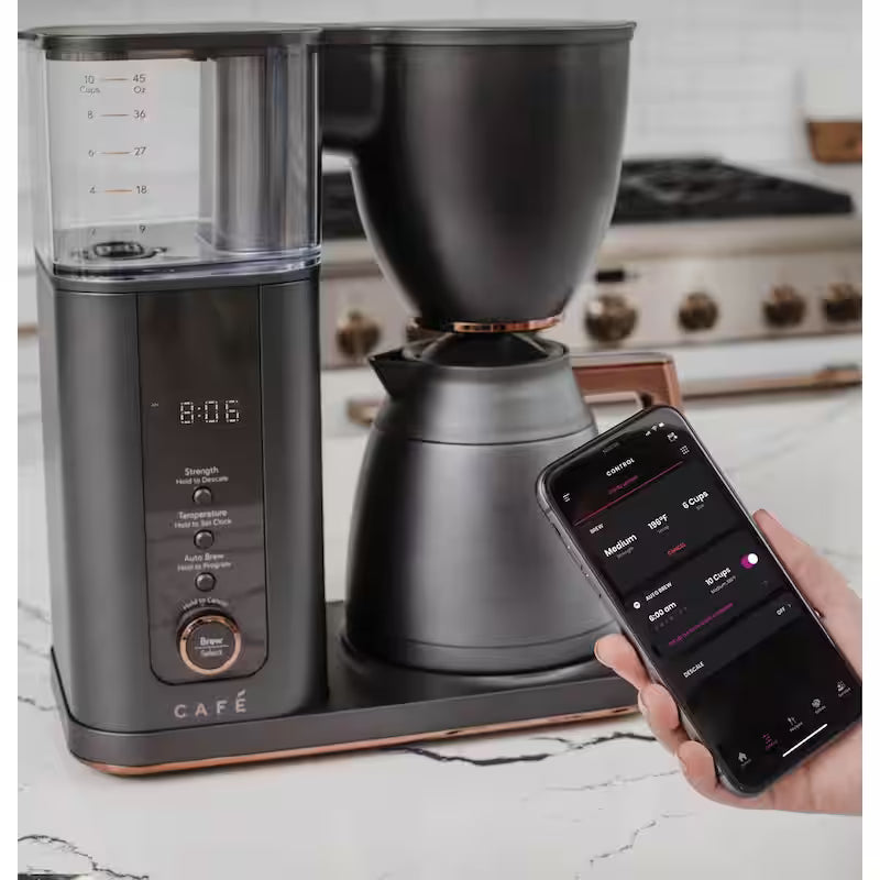 10 Cup Matte Black Drip Coffee Maker with Thermal Carafe D2670