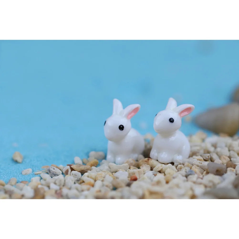 10 Pcs Rabbit Resin Miniature Statue Y527827