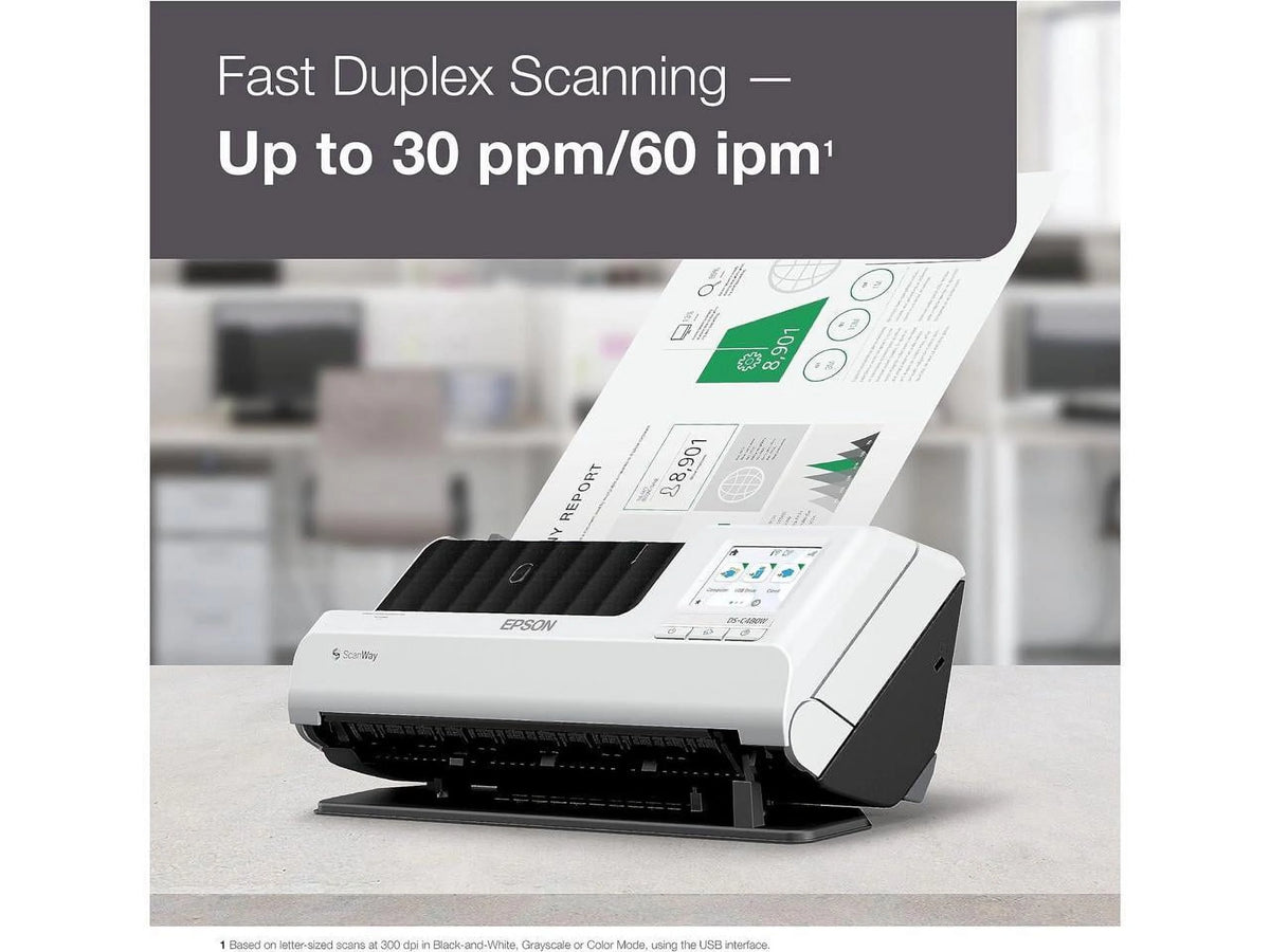 Wireless Compact Desktop Document Scanner with Auto Document Feeder C51035