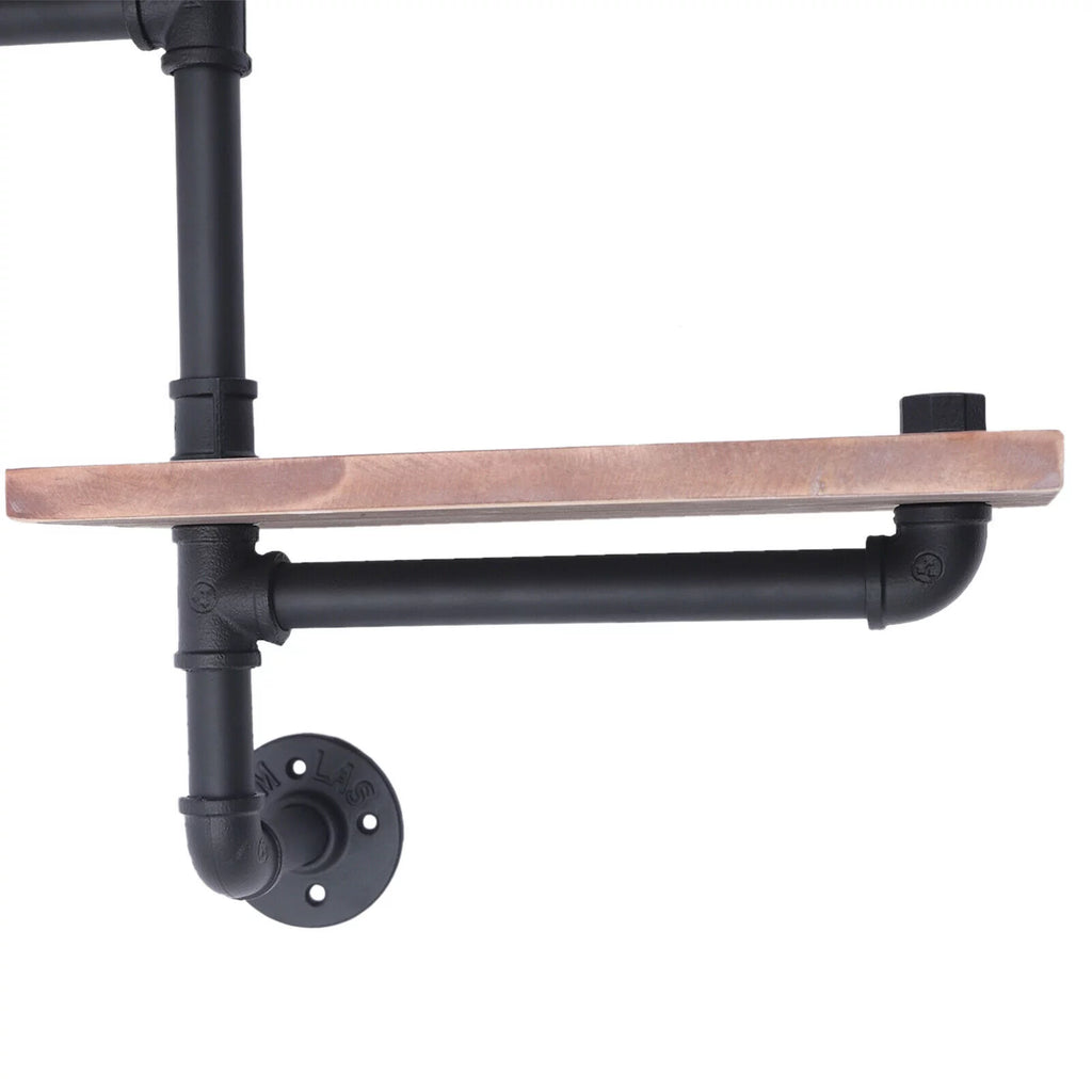 3-Tier Rustic Wooden Floating Shelf S437869
