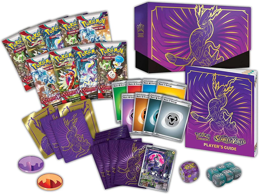 Purple Elite Trainer Box with Booster Packs E840