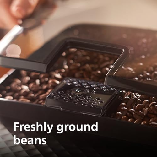 Black Fully Automatic Espresso Machine with Ceramic Grinder R385