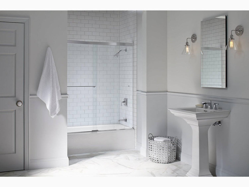 24 In. Pedestal Bathroom Sink with 8 In. Widespread Faucet Holes J2805