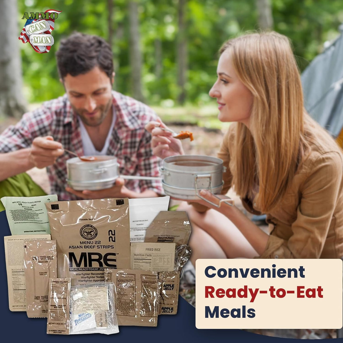 12 Pack MRE with Flameless Heaters and Freeze Dried Meals B314