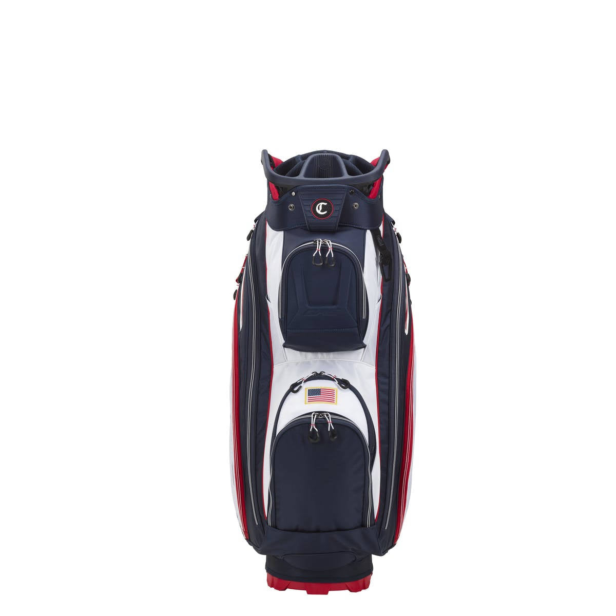 Golf Cart Bag White Navy Flag F256