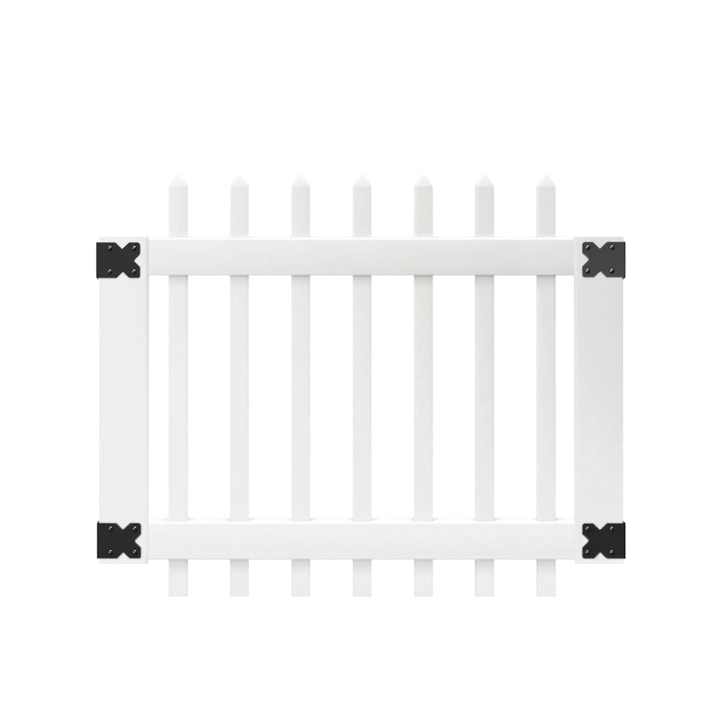 White Vinyl Picket Fence Gate Z27996