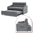 Grey Velvet 2-Seater Sofa Bed H639
