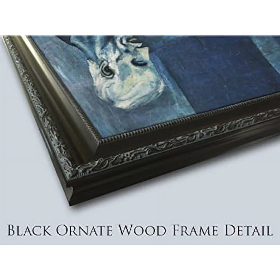 Black Ornate Wood Framed 10x14 Art Print R7957