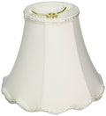 White Scalloped Bell Lamp Shade R681