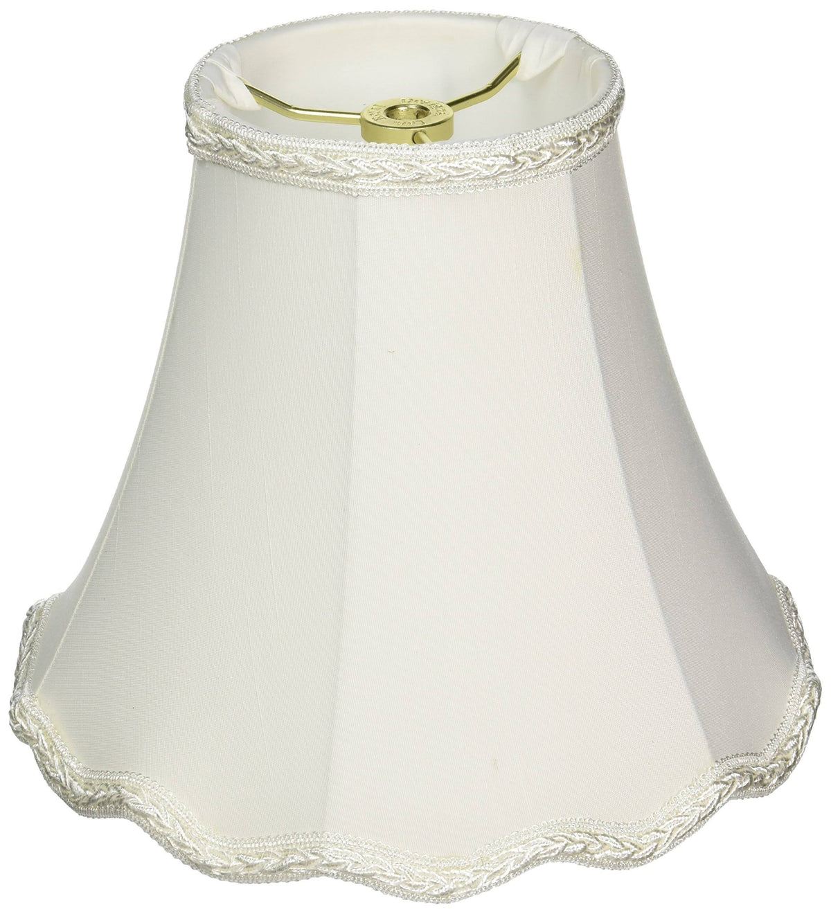 White Scalloped Bell Lamp Shade R681