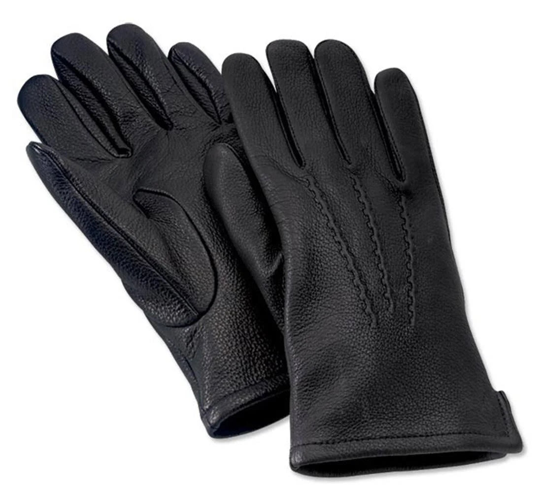 Cashmere-Lined Deerskin Glove Black Size X Large J9785