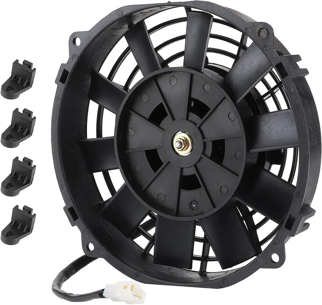 8in Slim Electric Cooling Fan Radiator 24V 80W 600CFM Pack of 2 N6895