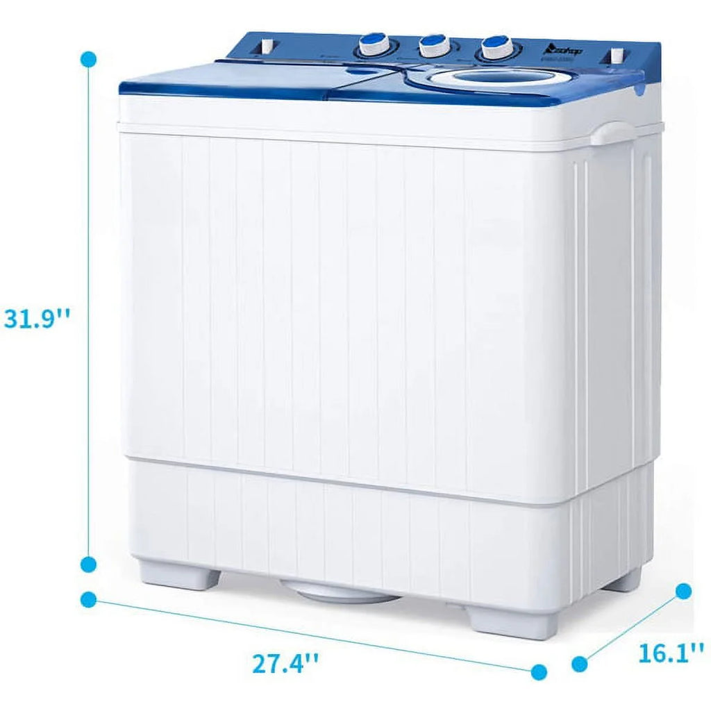 Semi-automatic Twin Tub Washing Machine, White&Blue T459975