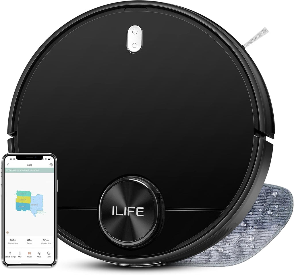 Robot Vacuum and Mop Cleaner with Lidar Navigation, 4000Pa Suction, 180min Runtime N4821