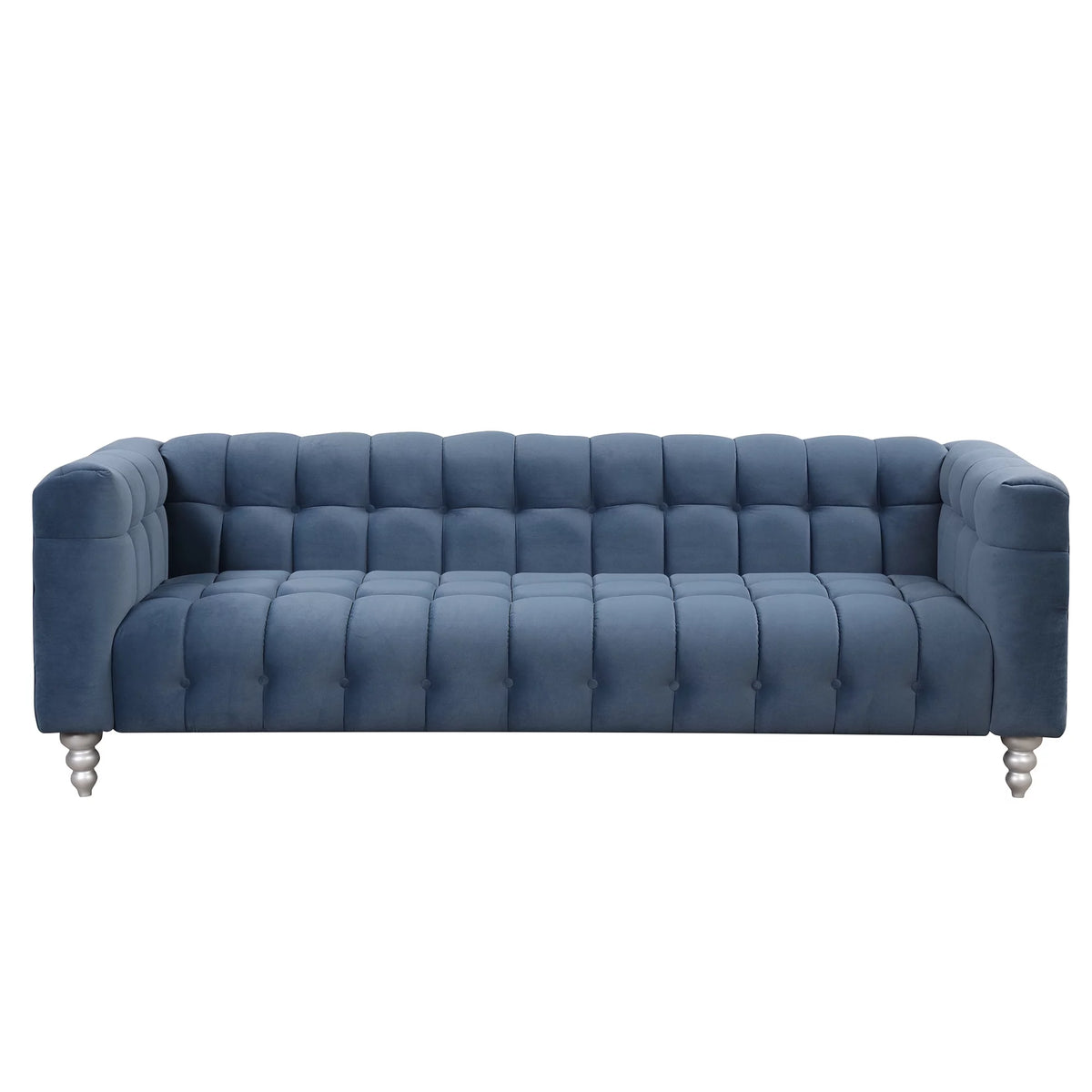 90" Blue Tufted 3 Seater Sofa I86602