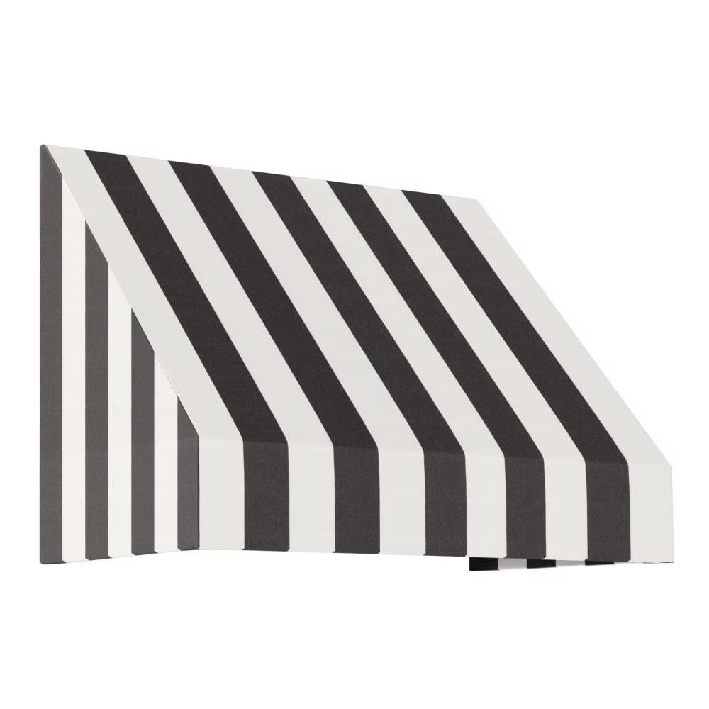 Black/White Stripe Acrylic Fixed Awning H139