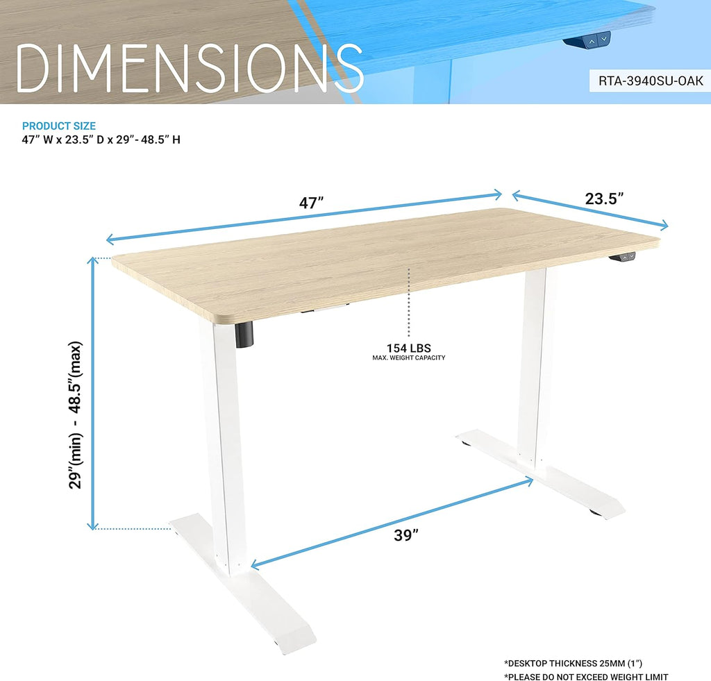 Oak Sit to Stand Desk M625315