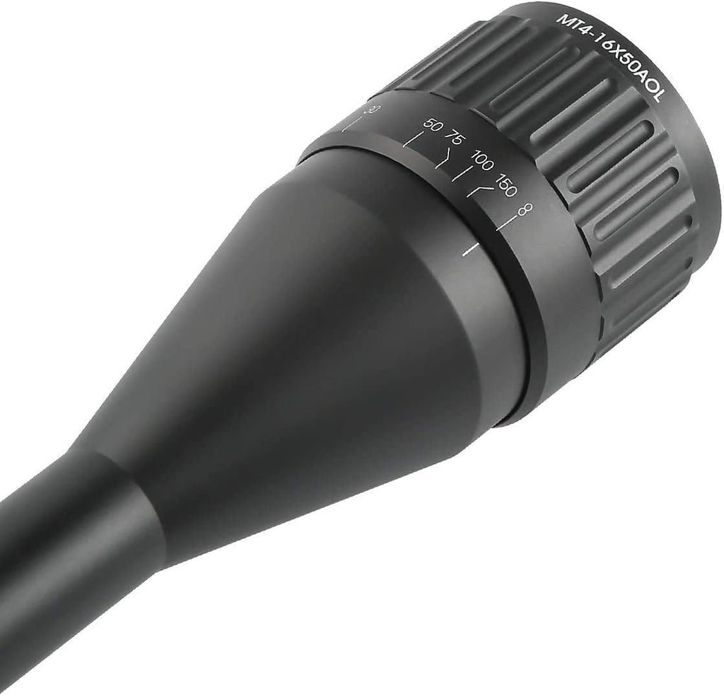 Hunting Rifle Scope 16X50AO Red Green Illuminated Mil Dot Reticle Multi-Coated Lens V8396