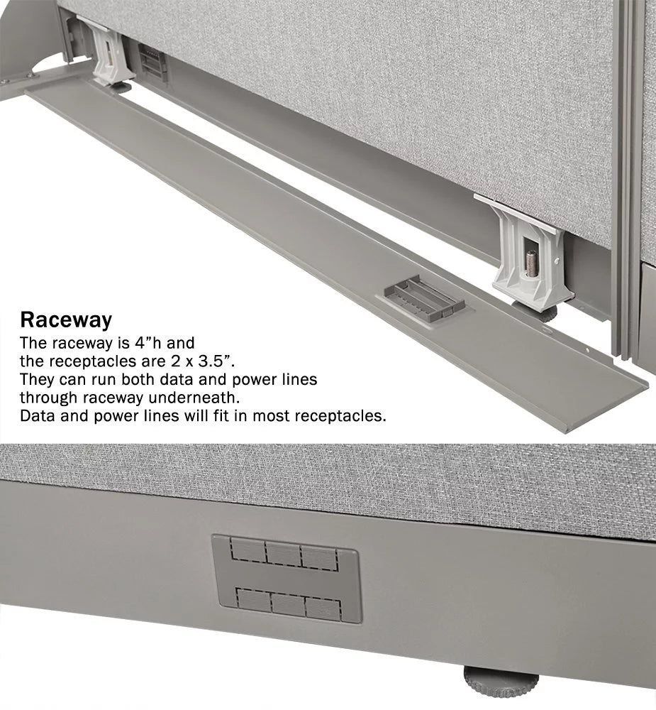 L-Shaped Freestanding Office Partition D3570