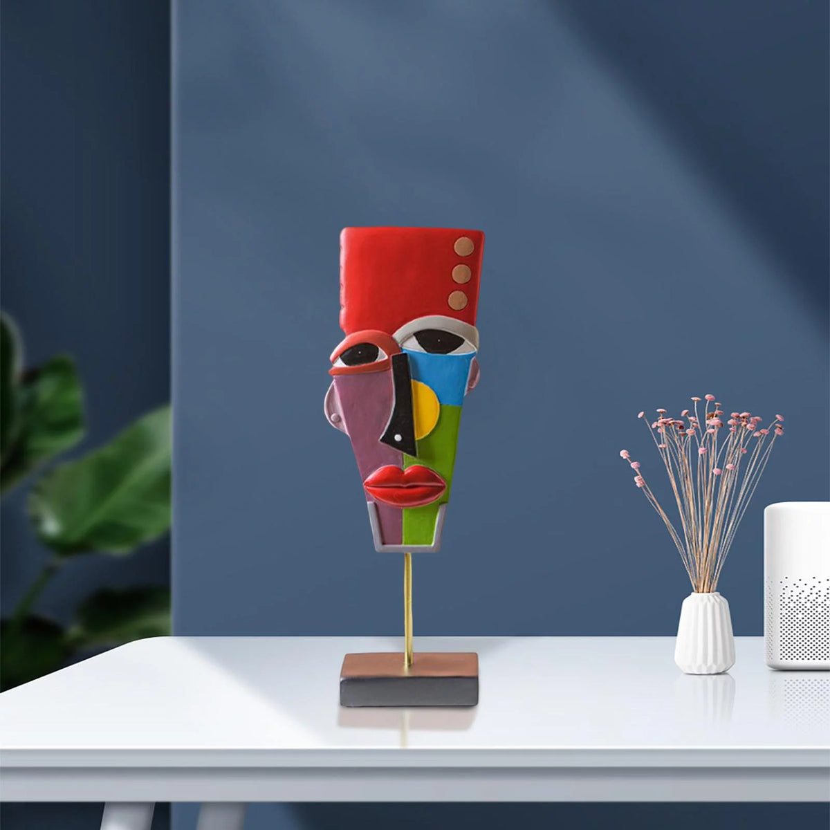 Modern Abstract Human Face Statue A63718