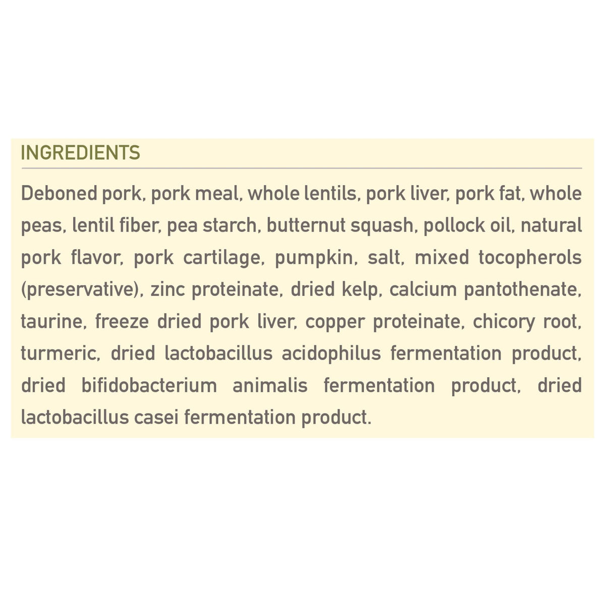 25 lbs Pork & Squash Dry Dog Food M74510
