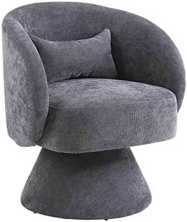 Linen Upholstered Swivel Accent Chair Set of 2 R844894