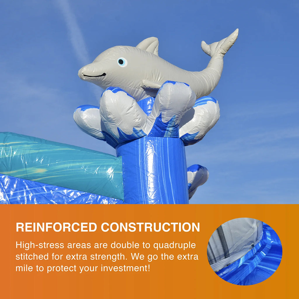 Inflatable Bounce House Water Slide with Pool Q8552