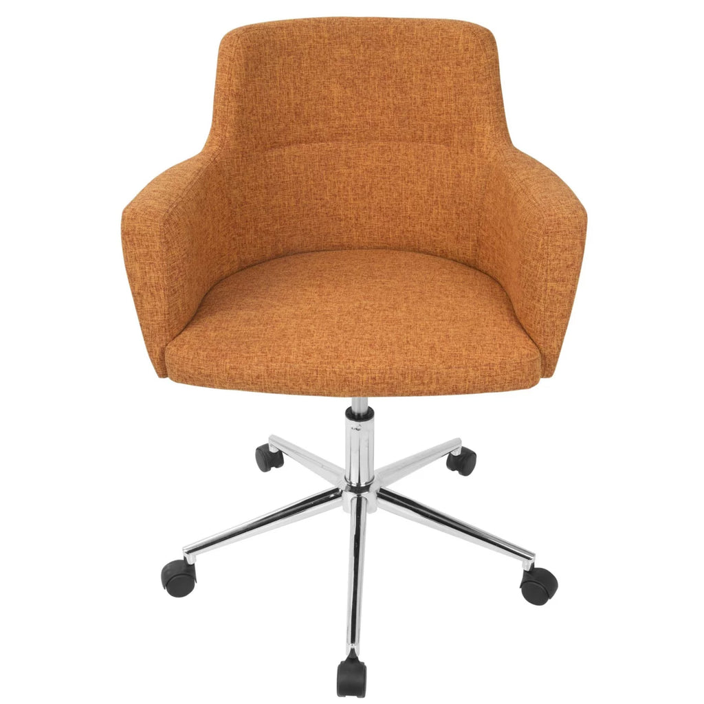 Adjustable Orange Metal Fabric Office Chair O5190