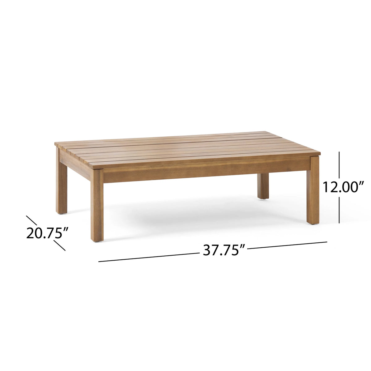 Acacia Wood Chat Set with Coffee Table D174334