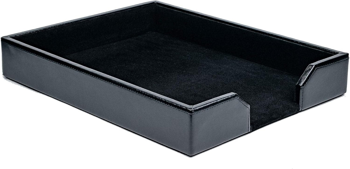 Black Bonded Leather Letter Tray K7448
