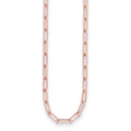 14K Rose Gold Polished 4 mm Flat Paperclip Link Necklace 16" A265953