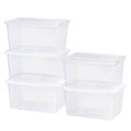 Clear 58 qt Storage Box 5 Pack Y859