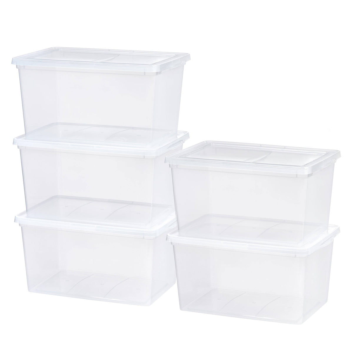 Clear 58 qt Storage Box 5 Pack Y859