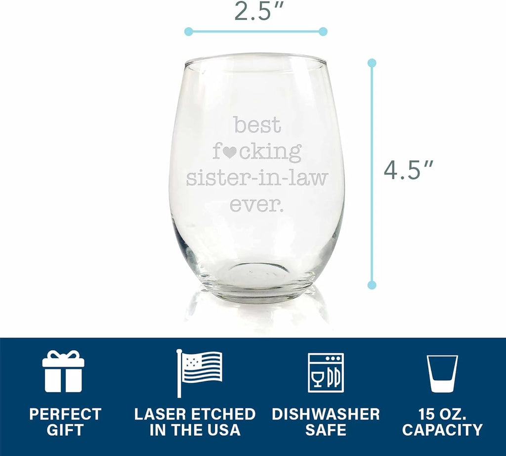 Sister In Law Stemless Wine Glass K589820