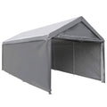 10 x 20 ft Heavy Duty Portable Carport Canopy Dark Grey P6567