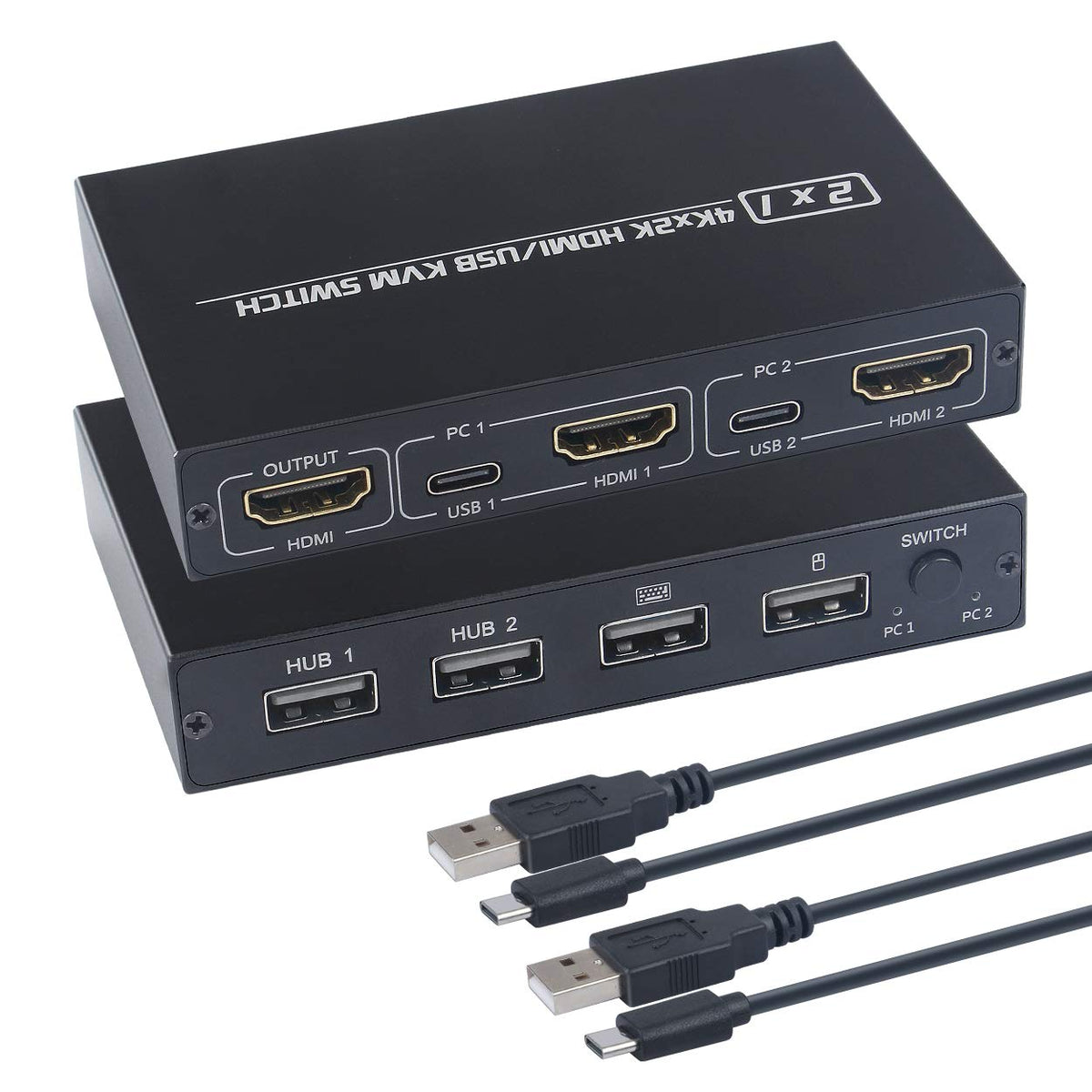 2 Port HDMI KVM Switch Box 4K E6609