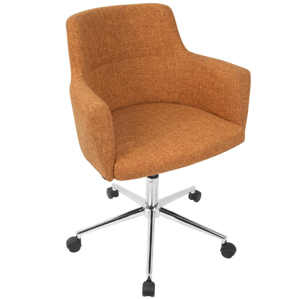 Adjustable Orange Metal Fabric Office Chair O5190