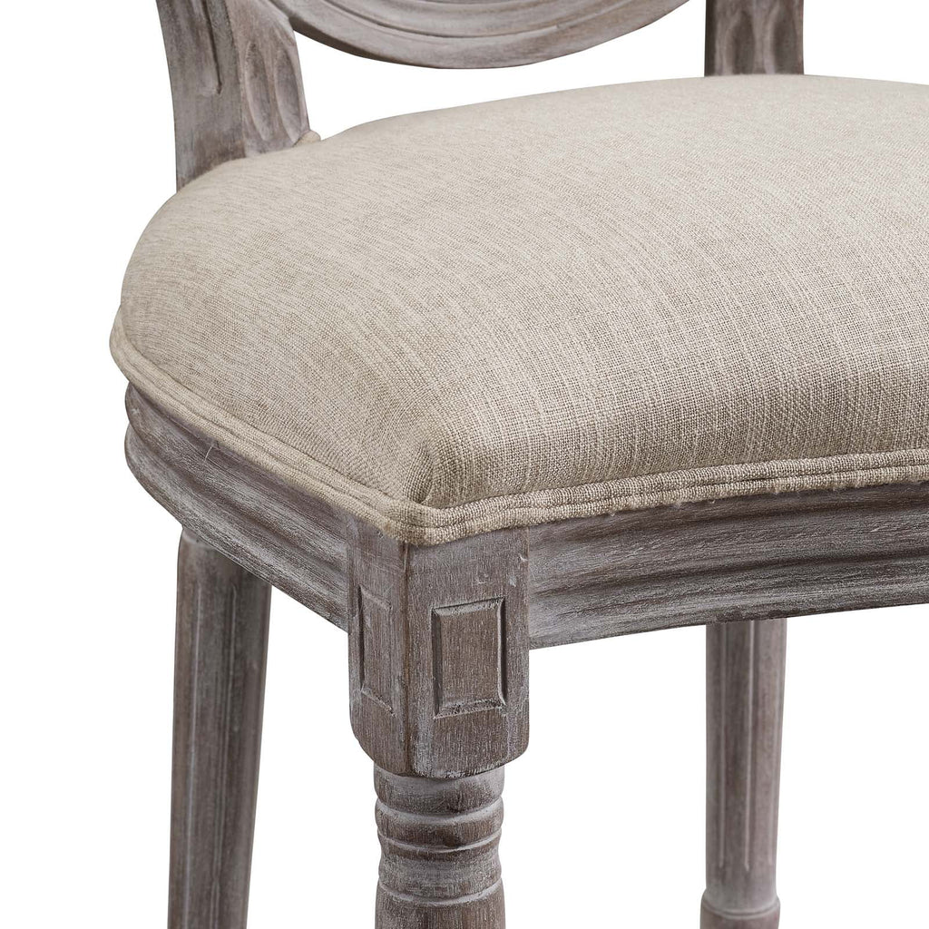Beige Fabric Wood Dining Chair Set of Four Z542