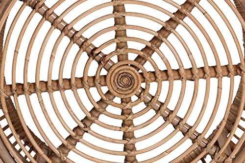 Natural Brown Antique Rattan Coffee Table D71616