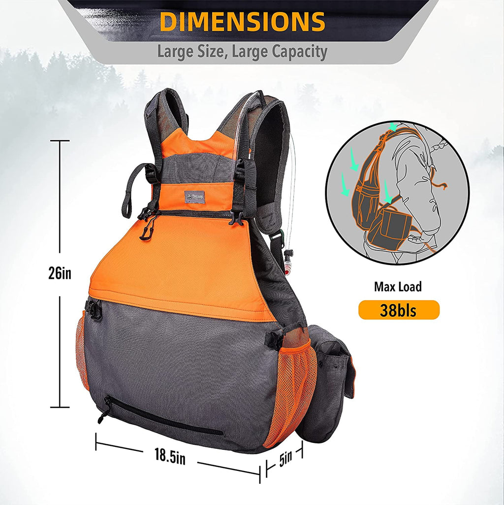 Orange Grey Upland Hunting Vest with Blood-Proof Lining P66548