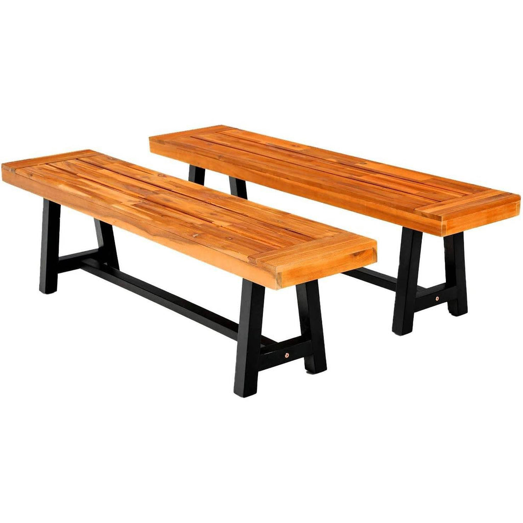 2pc 63x22 Acacia Wood Benches I96340