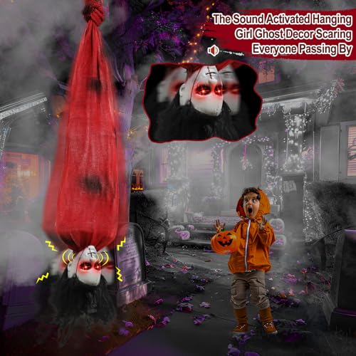 2.6 Ft Zombie Animatronics with Glowing Eye I31584