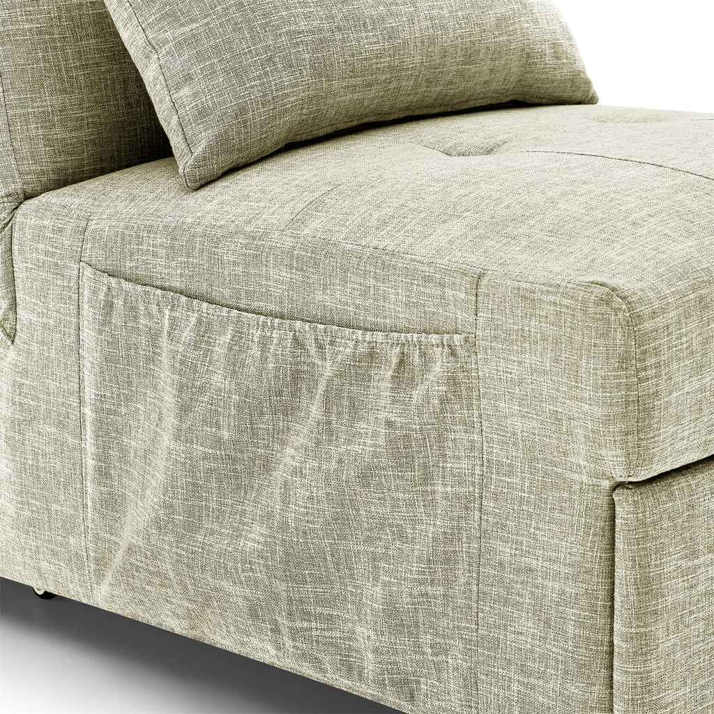 Beige Folding Sofa Bed Chair with Storage Bag S4261