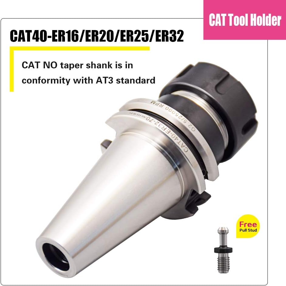 CAT40 ER32 70mm Tool Holder with Pull Studs and Collet Chuck D522072